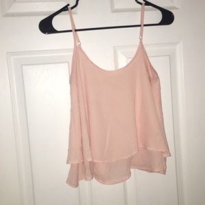 Light pink ruffled tank